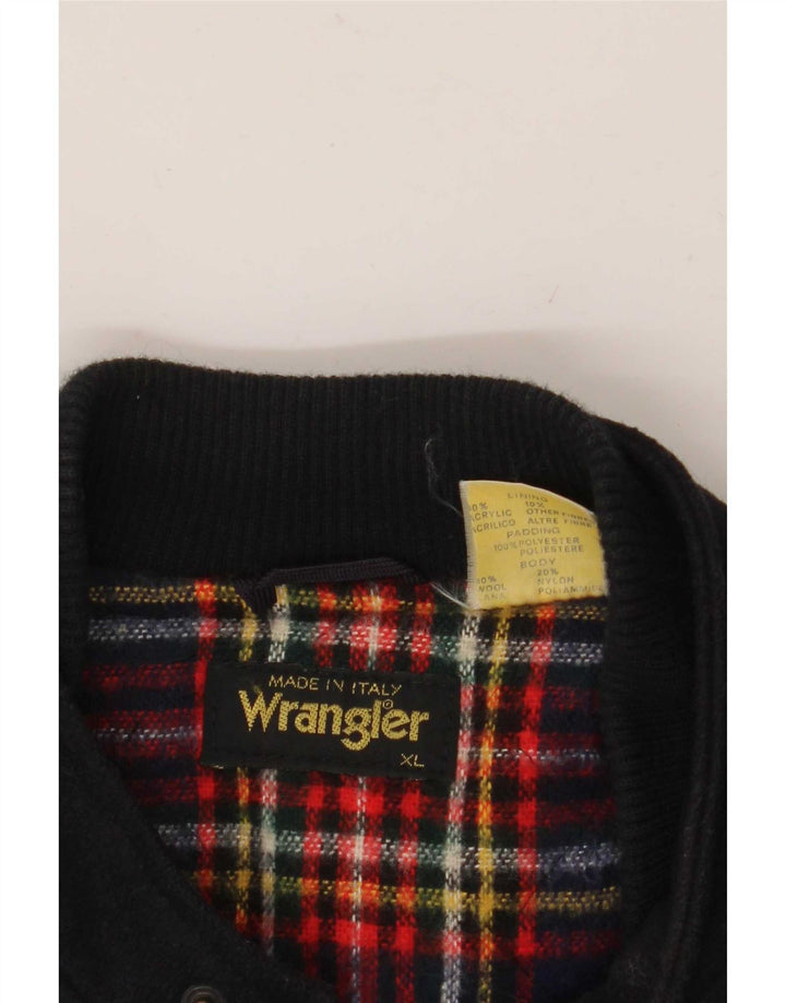 Cappotto giacca a vento da uomo Wrangler UK 42 XL Lana blu navy