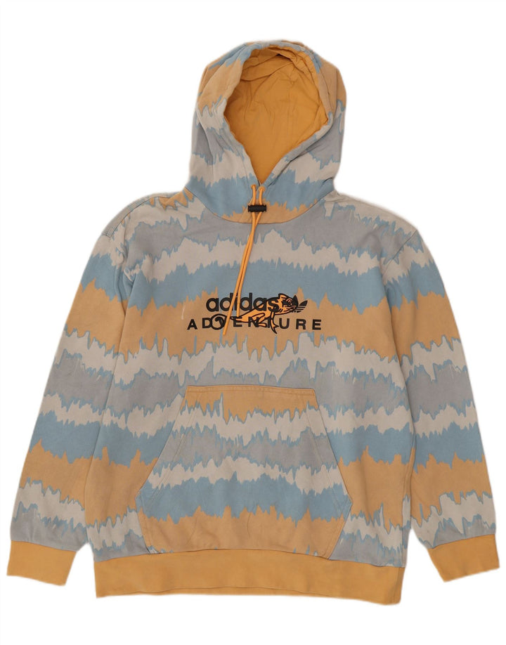 Felpa con cappuccio grafica da uomo Adidas, felpa media, multicolore, in cotone tie-dye