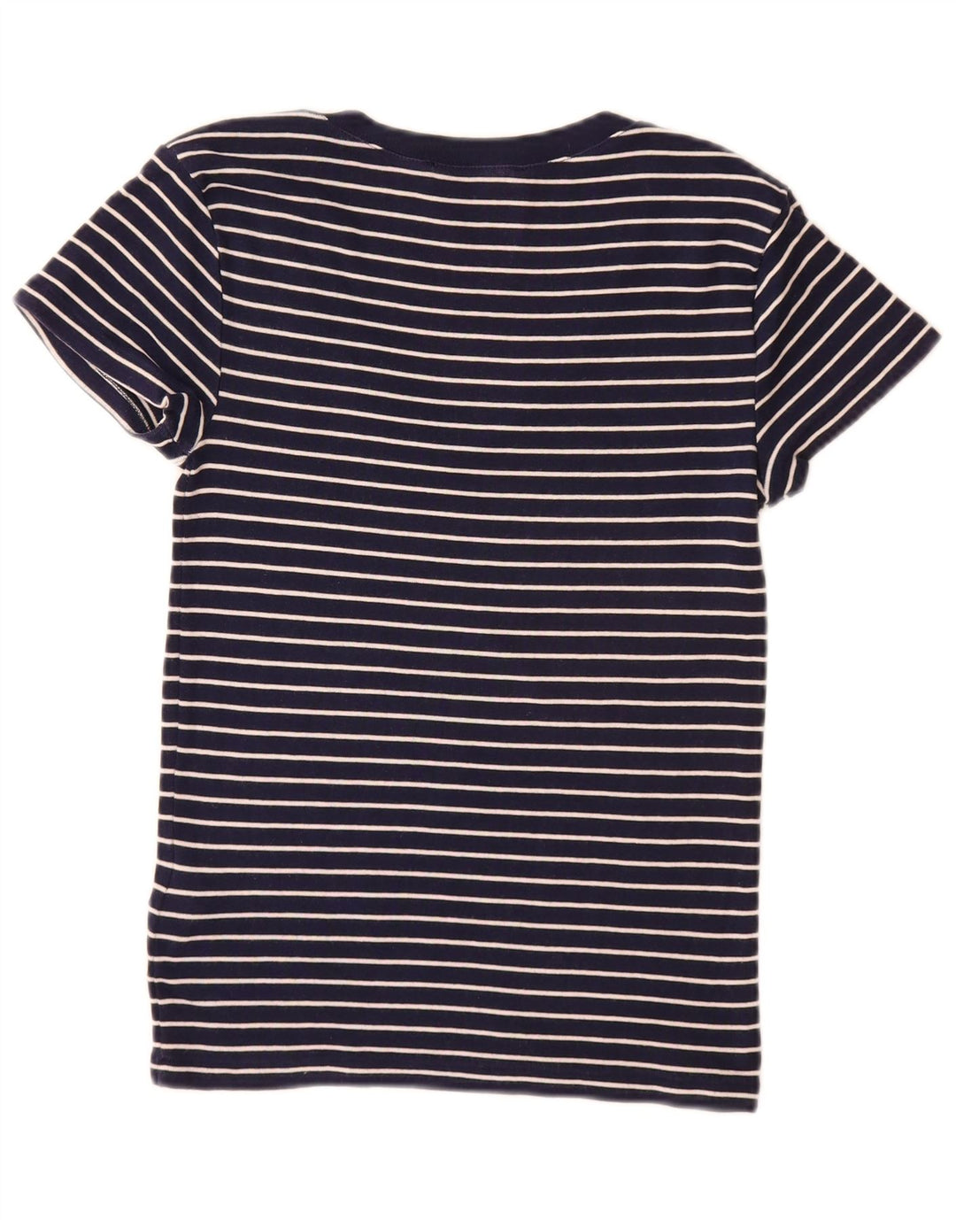 T-shirt da donna Ralph Lauren Top UK 12 cotone a righe blu navy medio