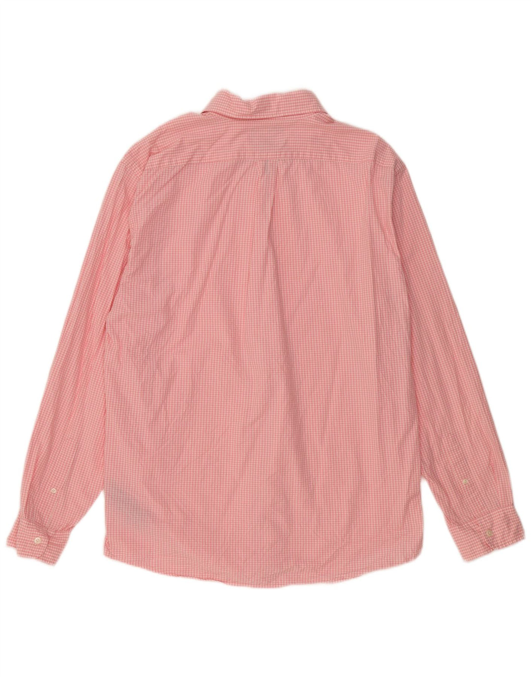 RALPH LAUREN Camicia da uomo XL in cotone a quadretti rosa
