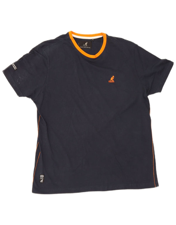 T-shirt da uomo Kangol Top XL in cotone blu navy