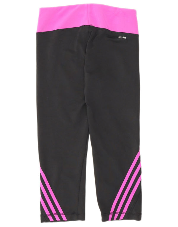 Leggings Capri da donna slim fit Adidas UK 14 sport a righe nere medie