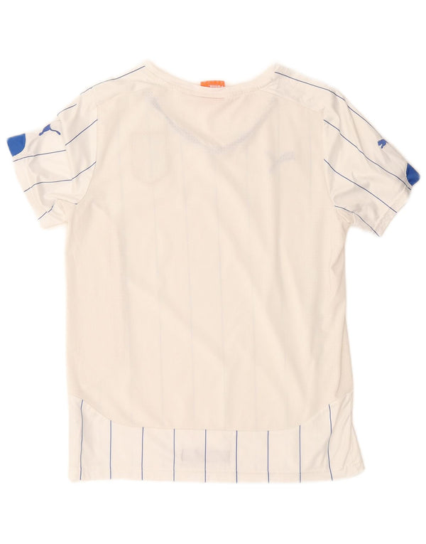 T-shirt PUMA bambino Italia 11-12 anni poliestere a righe bianche