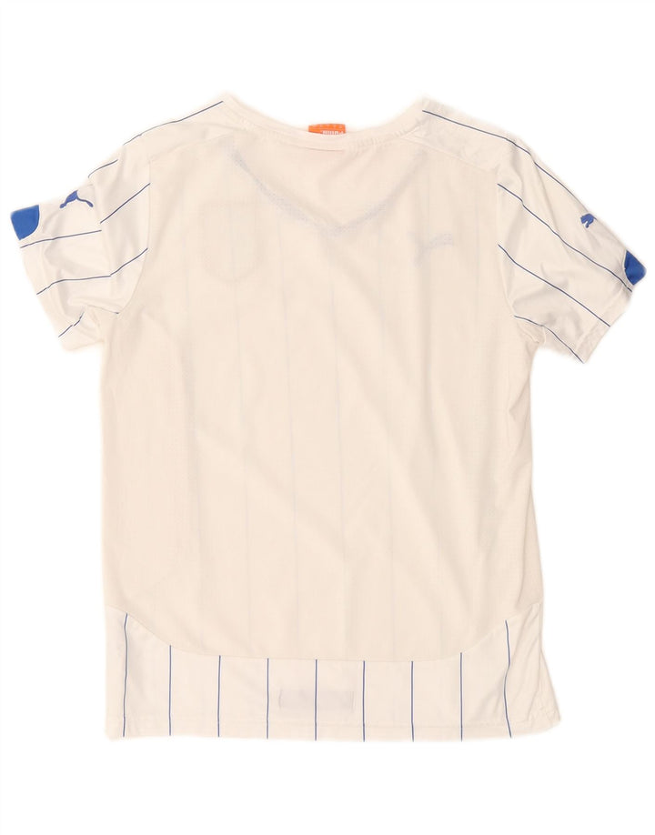 T-shirt PUMA bambino Italia 11-12 anni poliestere a righe bianche