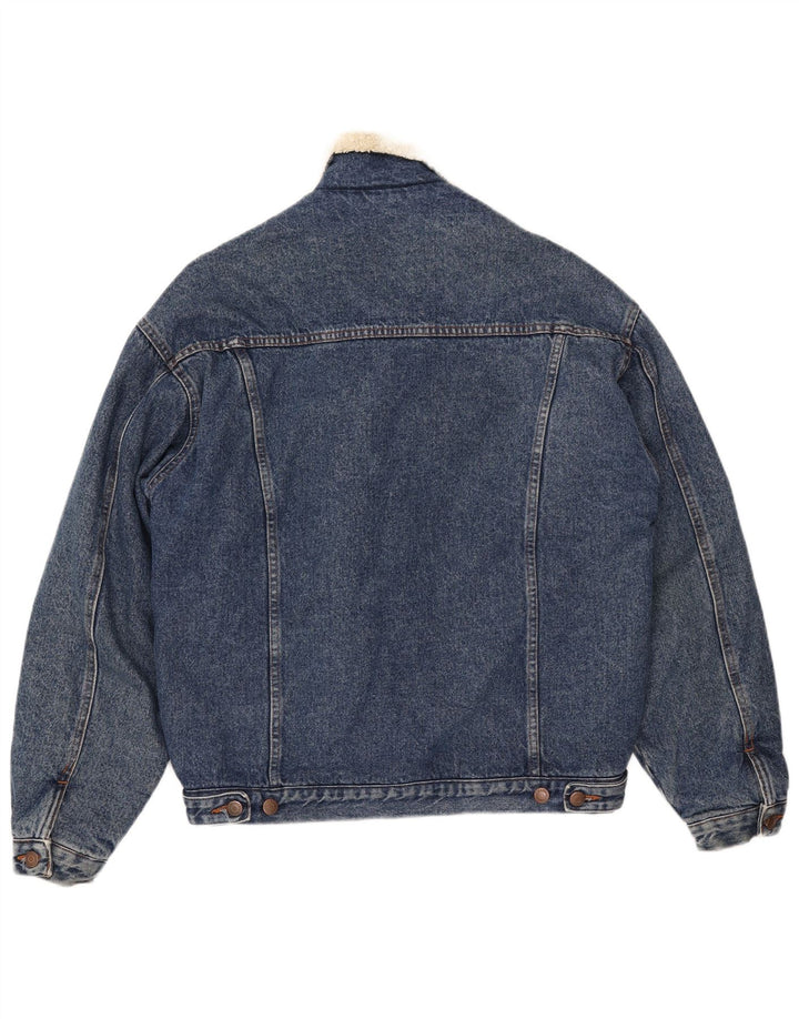 CASUCCI Giacca in denim Sherpa da uomo UK 38 Cotone blu medio