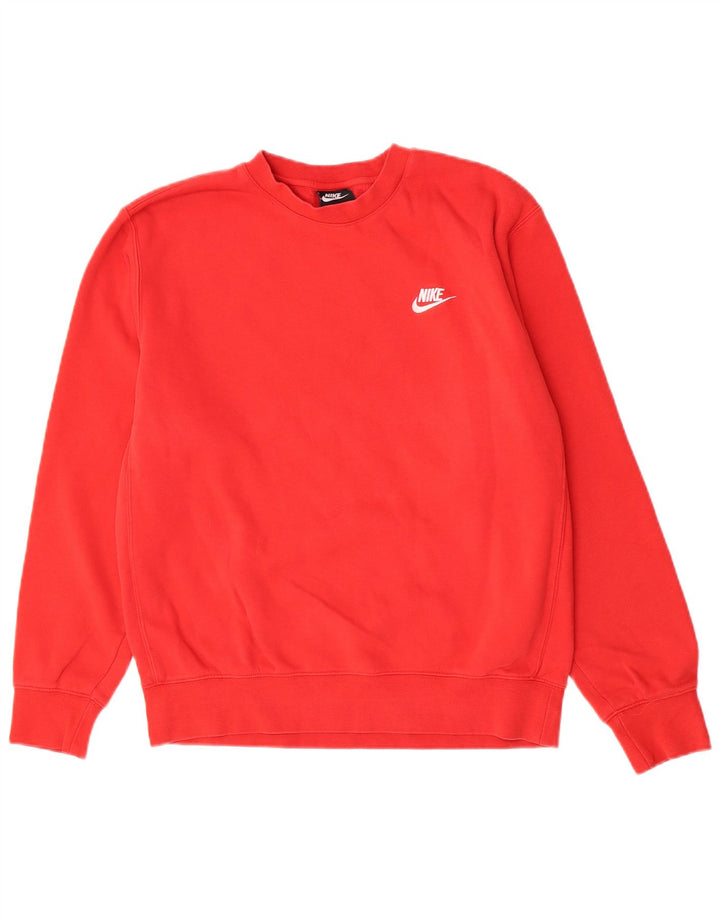 Felpa Nike Uomo Maglione Rosso Medio Cotone
