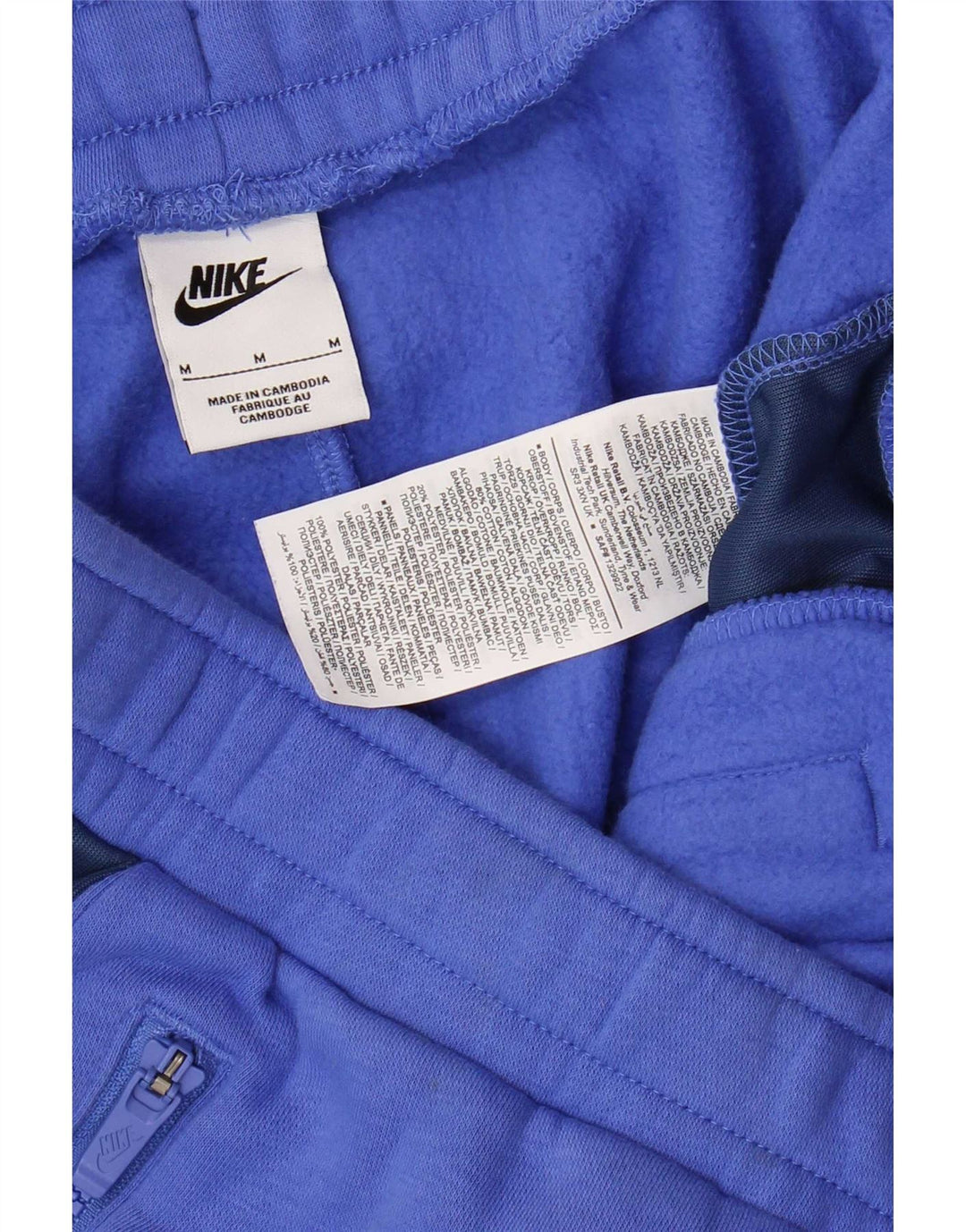 Pantaloni da tuta da uomo Nike Joggers in cotone color block blu medio