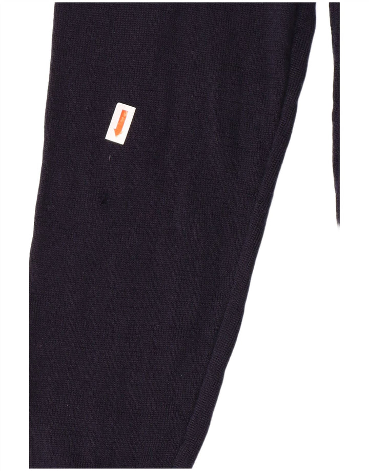 Maglione maglione girocollo da uomo Lacoste taglia 4 medio blu navy lana vergine