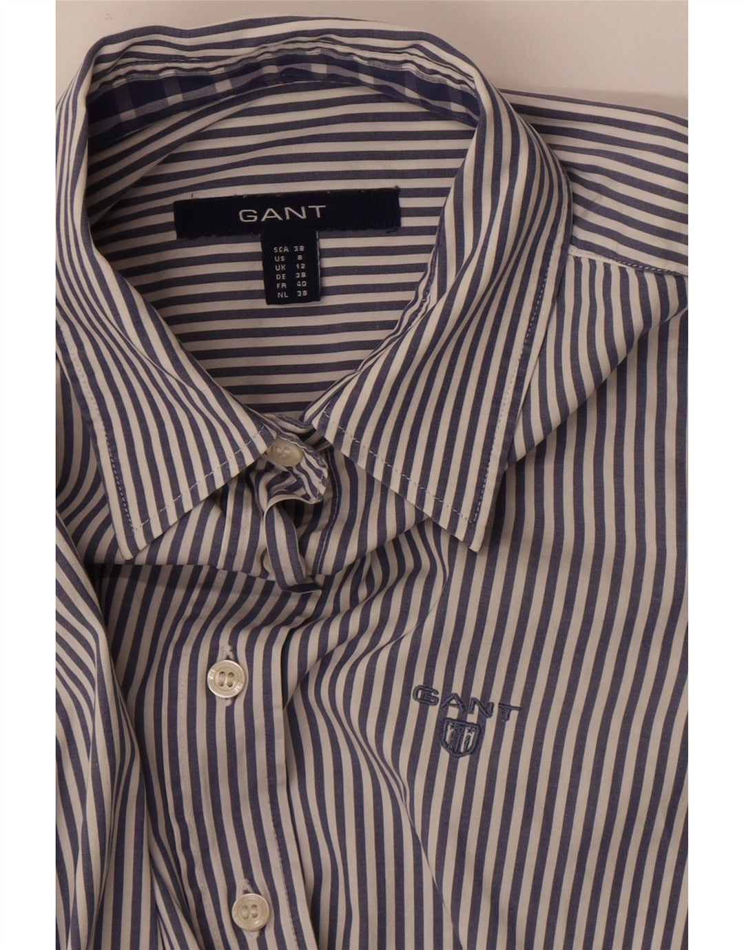 Camicia da donna Gant UK 12 gessato blu medio