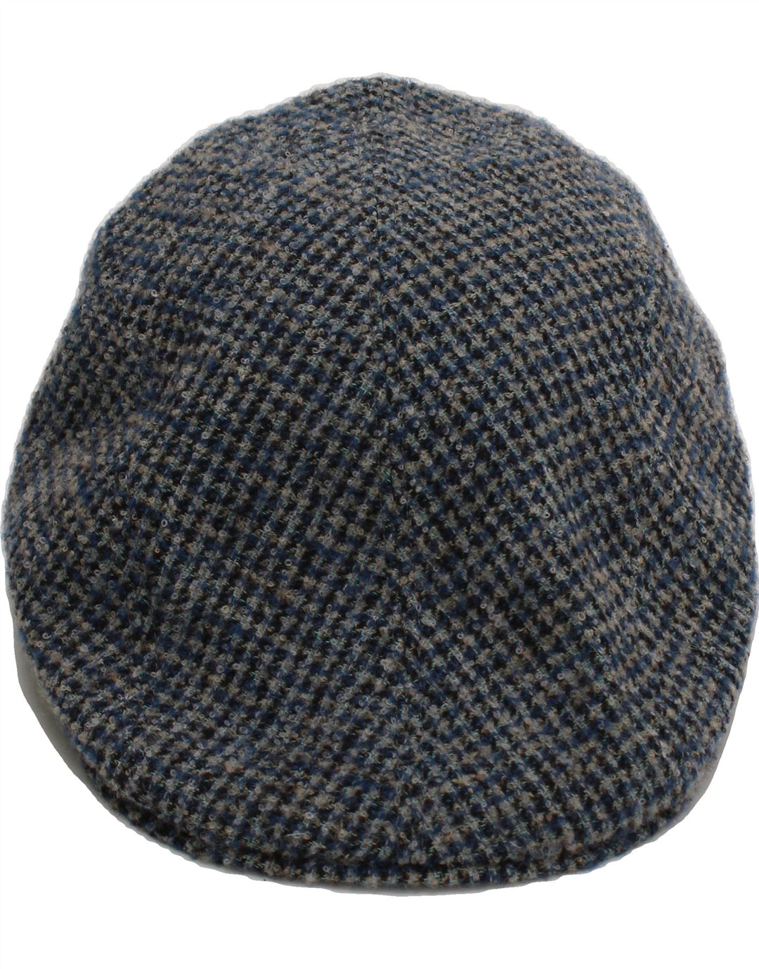 BARBISIO Mens Flat Cap Medium Blue Houndstooth Wool Vintage Barbisio and Second-Hand Barbisio from Messina Hembry 