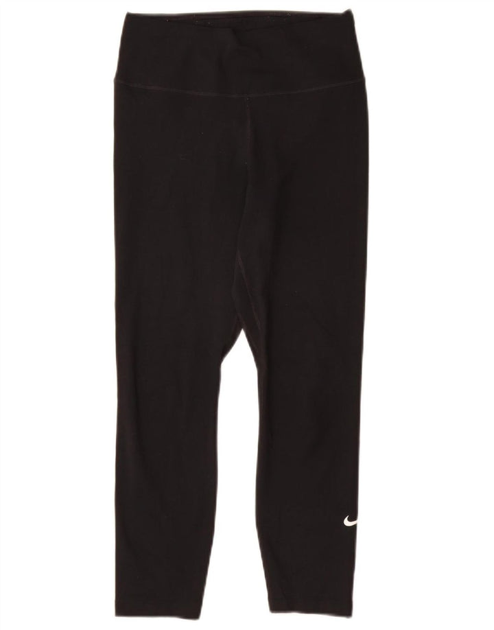 Leggings Capri Dri Fit da donna NIKE UK 4 XS poliestere nero