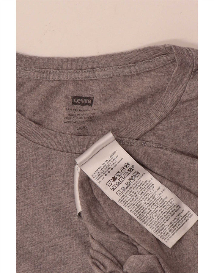 T-shirt grafica da uomo Levi's Top grande in cotone grigio