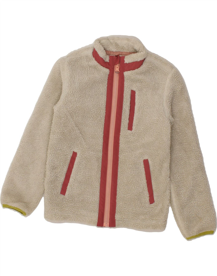 WHITE STUFF Girls Fleece Jacket 7-8 Years Beige Polyester Vintage White Stuff and Second-Hand White Stuff from Messina Hembry 