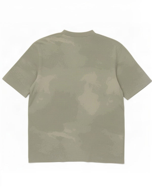 T-shirt rilassata da uomo Cos Top piccola in cotone tie-dye verde