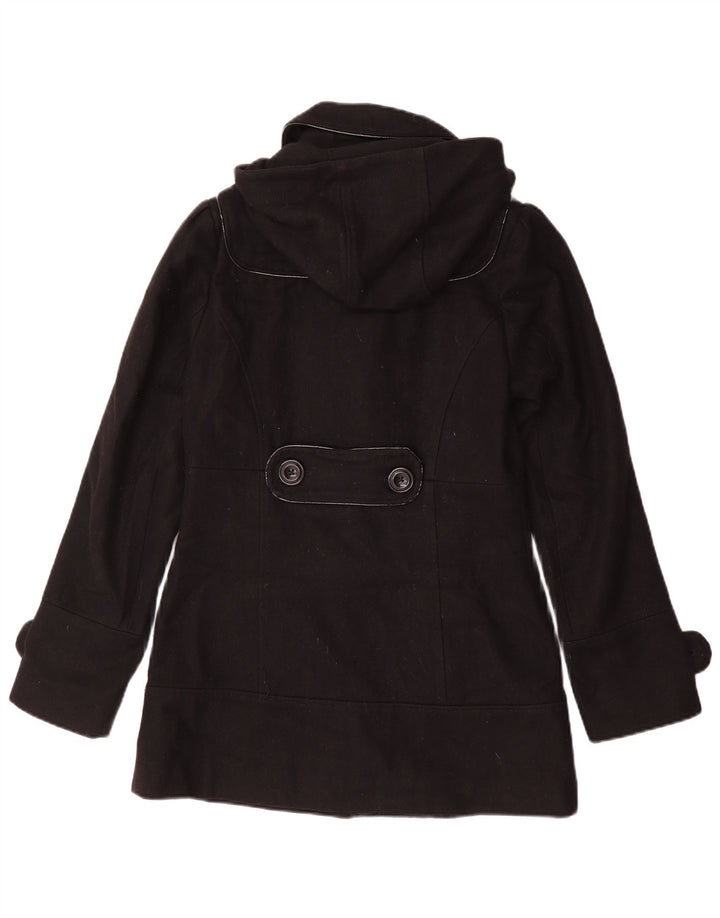 Montgomery con cappuccio da donna Eclipse UK 10 piccolo in lana nera