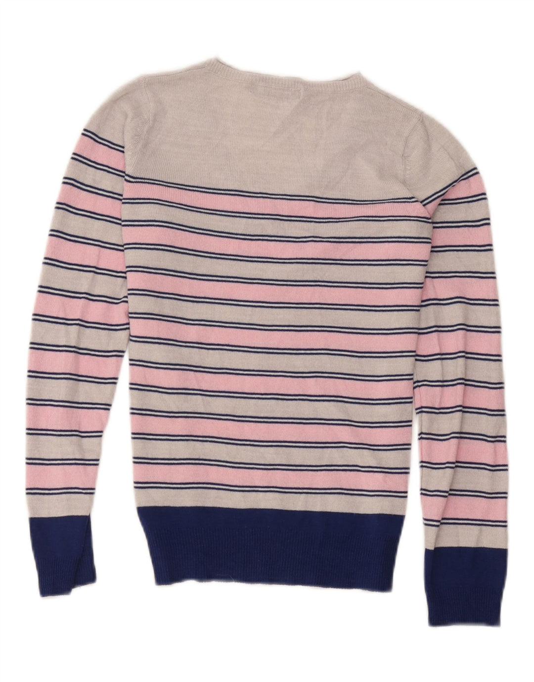 Maglione da donna con scollo a V Marks & Spencer UK 8 piccolo a righe rosa