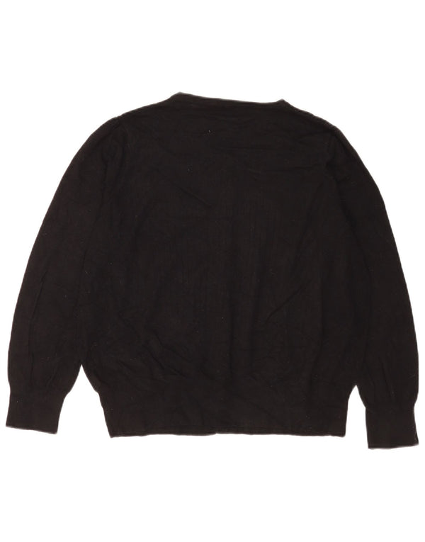 Maglione cardigan da donna Marks & Spencer UK 18 XL viscosa nera