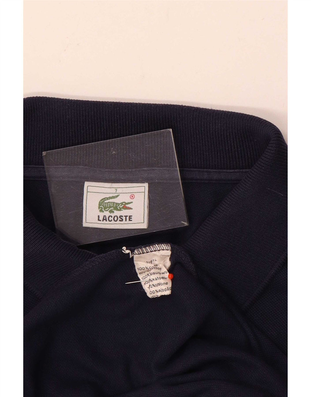Polo da uomo Lacoste taglia 7 2XL cotone blu navy