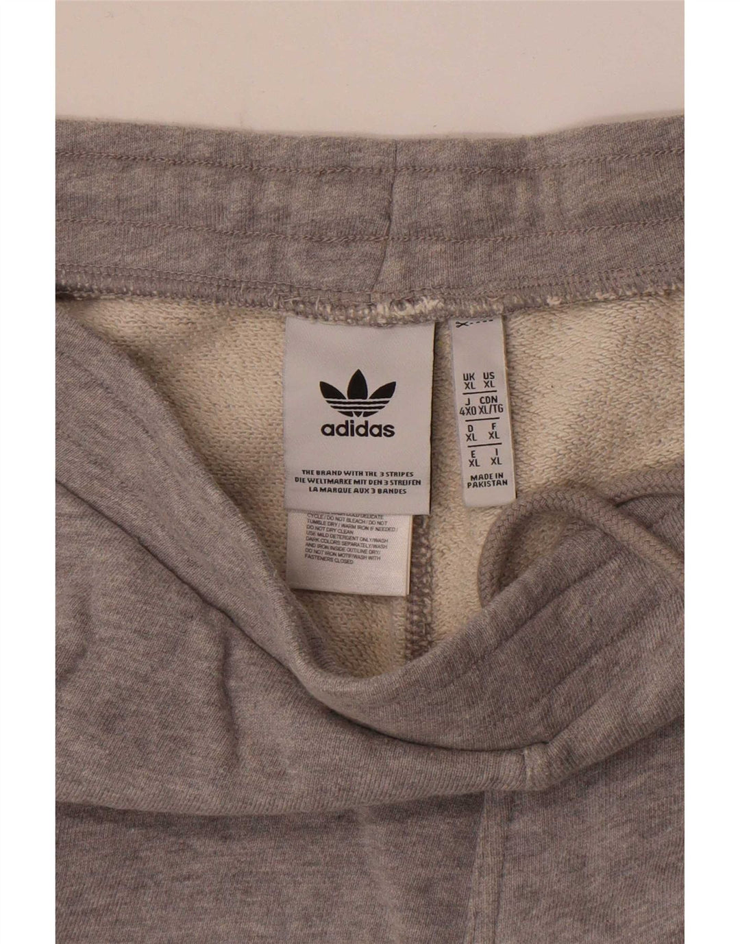 Pantaloncini sportivi da uomo Adidas XL in cotone grigio