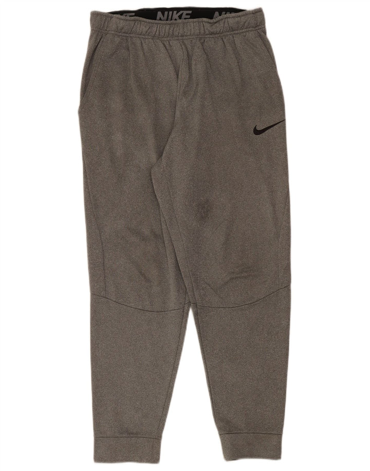 Pantaloni da tuta Nike Dri Fit da uomo, pantaloni da jogging, poliestere chiazzato grigio medio