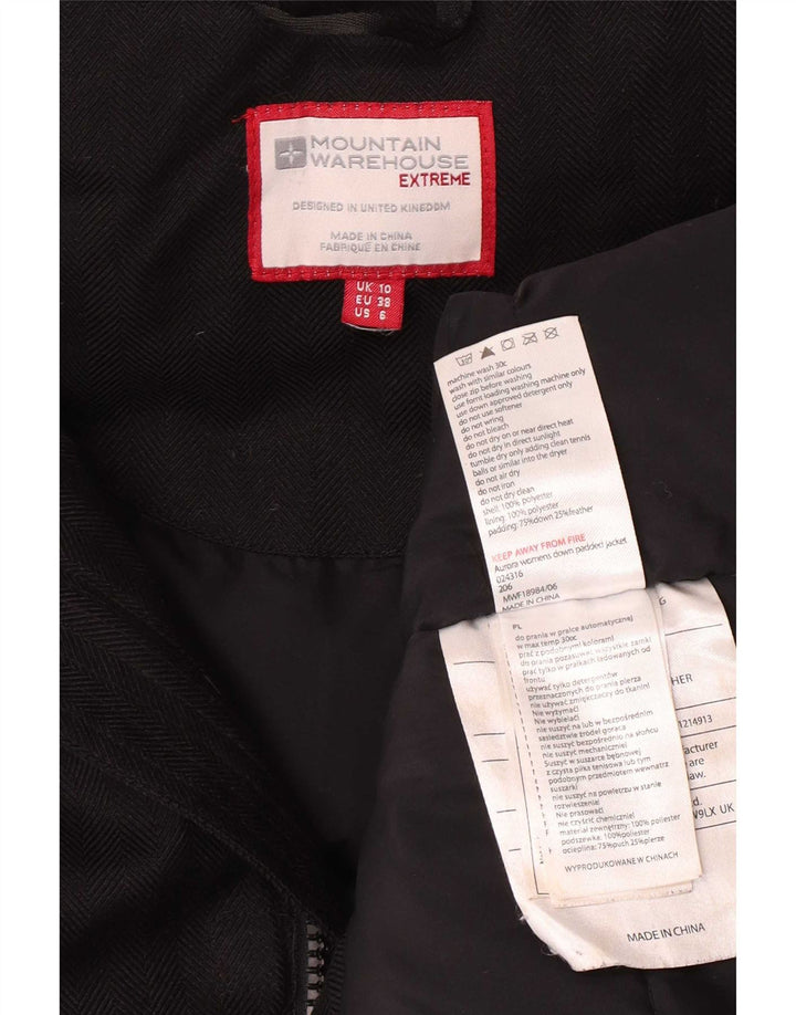 Cappotto imbottito con cappuccio da donna Mountain Warehouse UK 10 piccolo poliestere nero