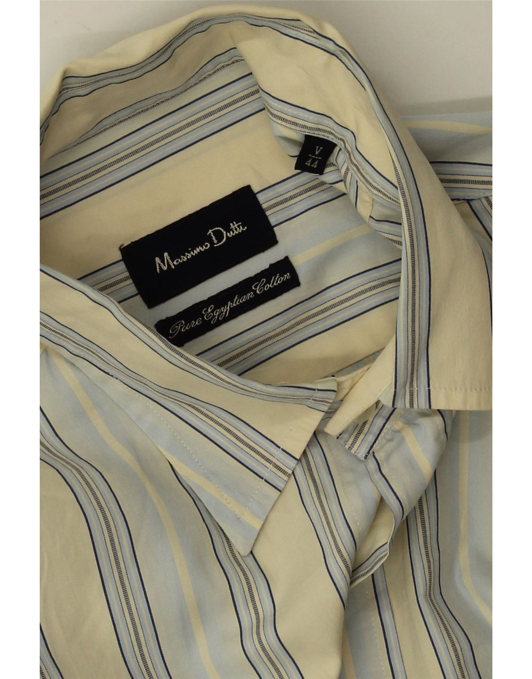 Camicia da uomo Massimo Dutti EU 44 XS a righe gialle