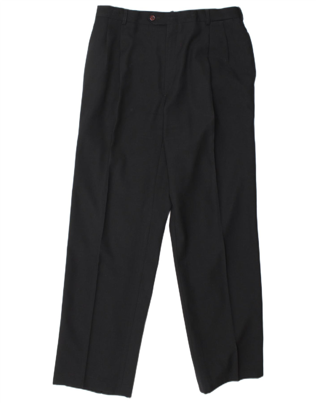 Egon Von Furstenberg Uomo UK 40 Large W32 L32 Lana Vergine Nera