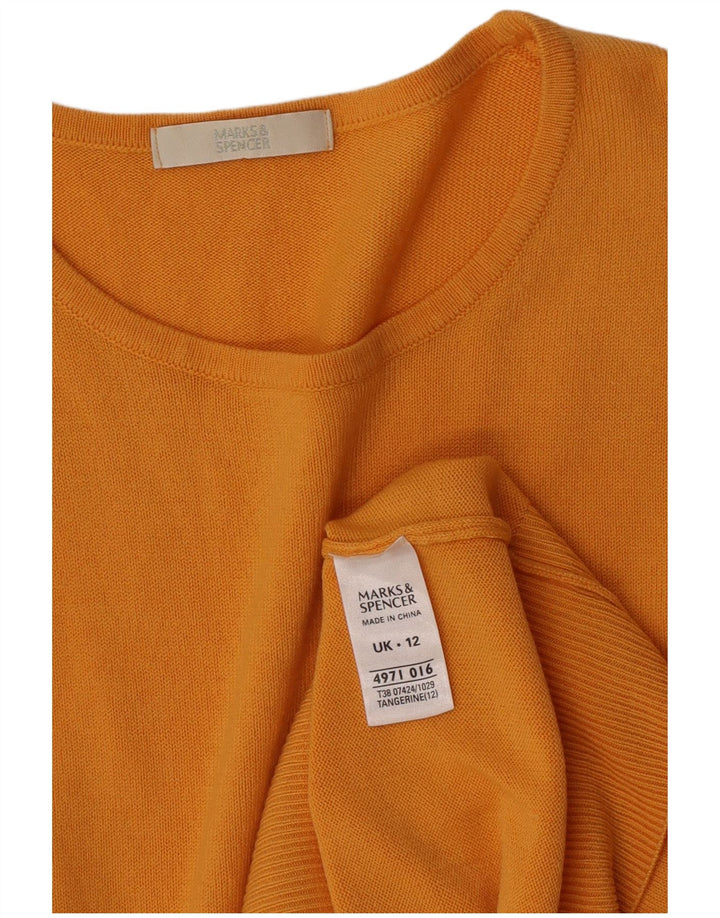 Maglione maglione girocollo da donna Marks & Spencer UK 12 Acrilico arancione medio
