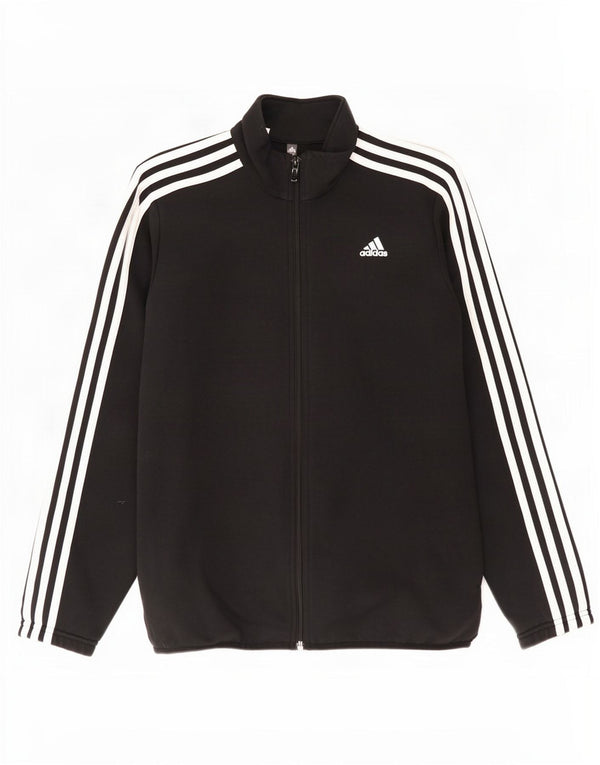 Giacca Top della Tuta da Ragazzo Adidas 13-14 Anni in Cotone Nero