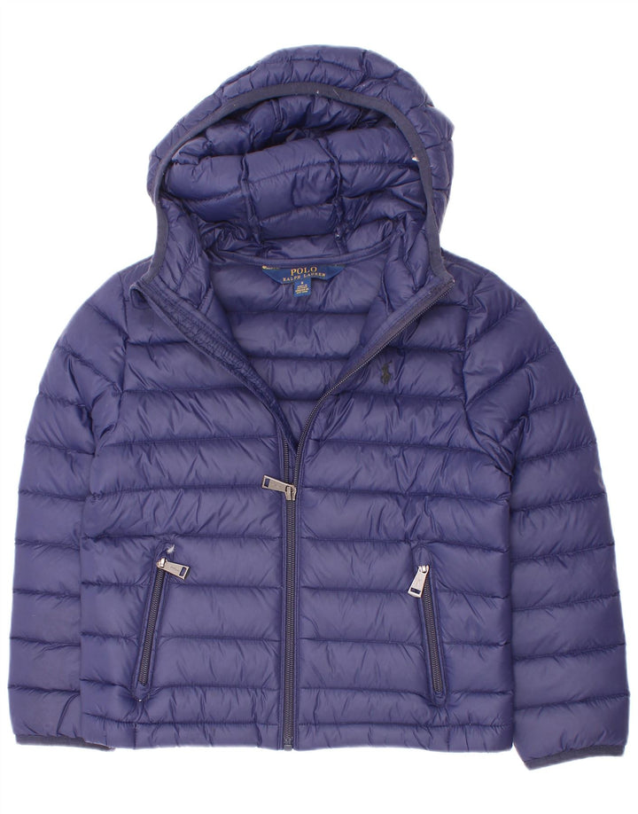 Giacca imbottita con cappuccio Polo Ralph Lauren per ragazzi 5-6 anni in poliestere blu navy