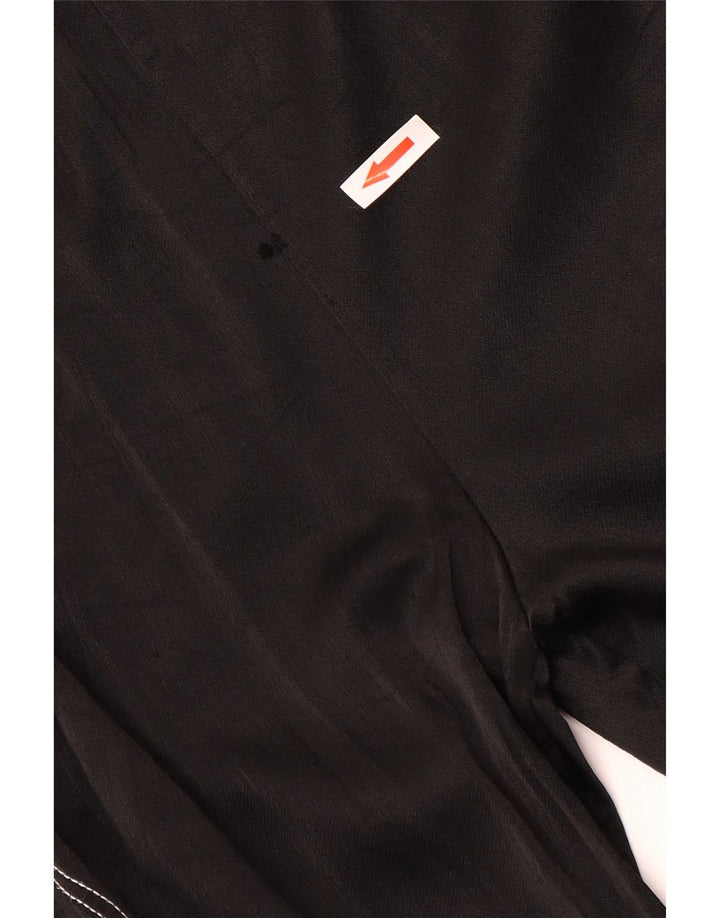 Pantaloni cargo Zara da donna a gamba larga piccoli W26 L27 viscosa nera