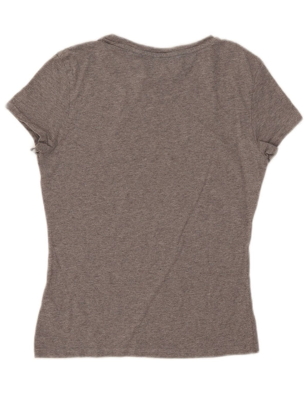 T-shirt grafica da donna Jack Wills Top UK 6 piccolo cotone chiazzato grigio