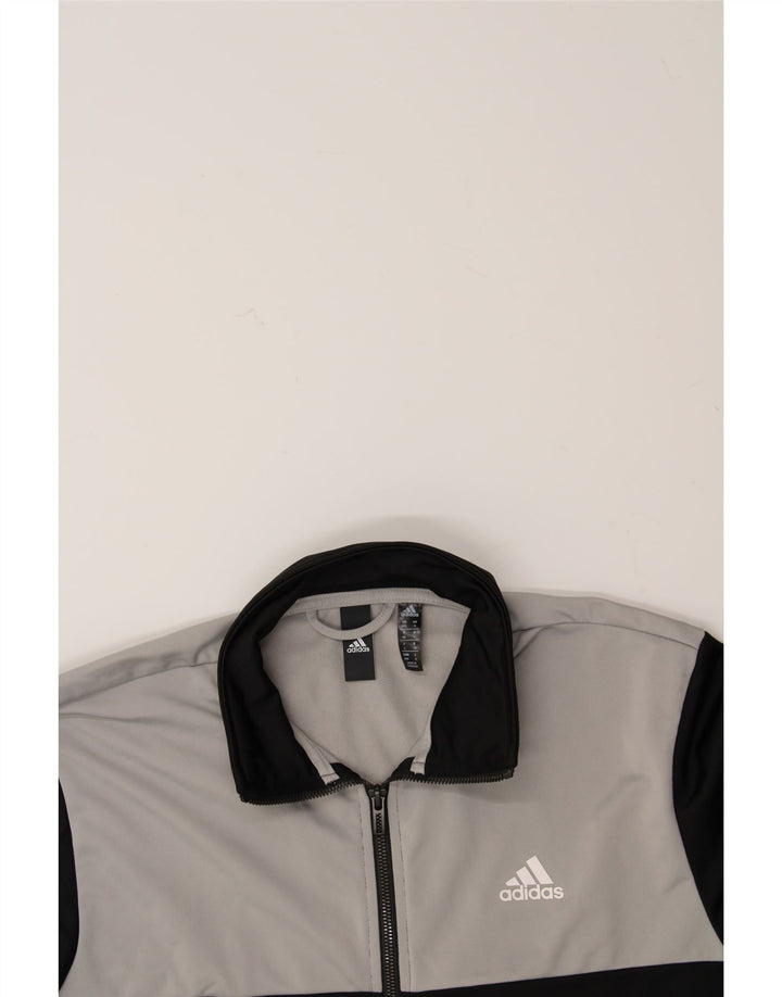ADIDAS Mens Tracksuit Top Jacket UK 40/42 Medium Black Colourblock Vintage Adidas and Second-Hand Adidas from Messina Hembry 