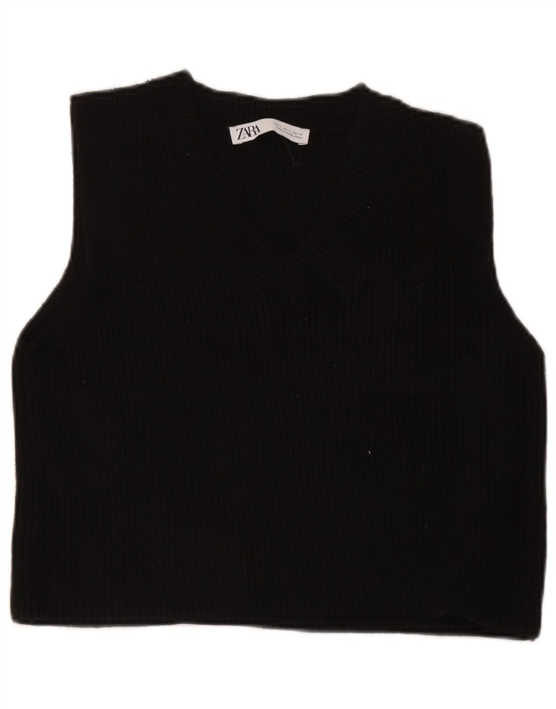 Canotta corta da donna Zara UK 10 piccola nera