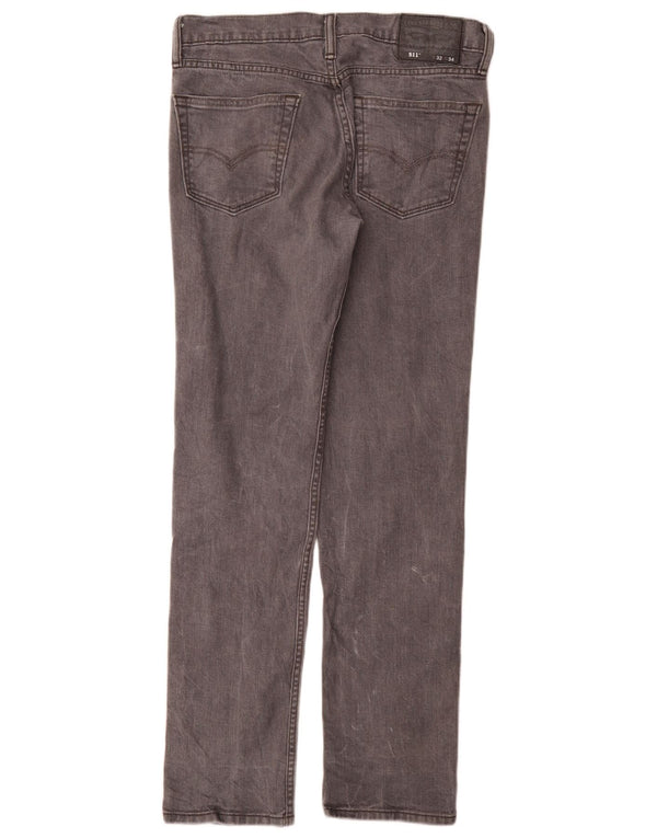 Levi's Uomo 511 Slim Jeans W32 L32 Cotone Grigio