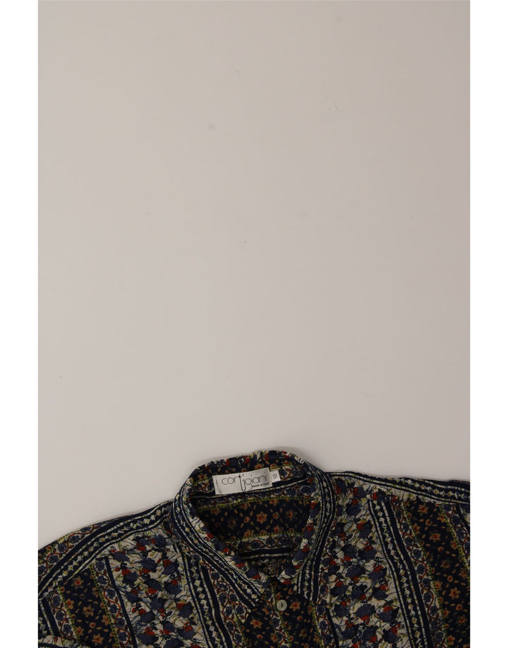 ICORTIGIANI Mens Short Sleeve Shirt IT 50 Large Multicoloured Floral Vintage ICORTIGIANI and Second-Hand ICORTIGIANI from Messina Hembry 