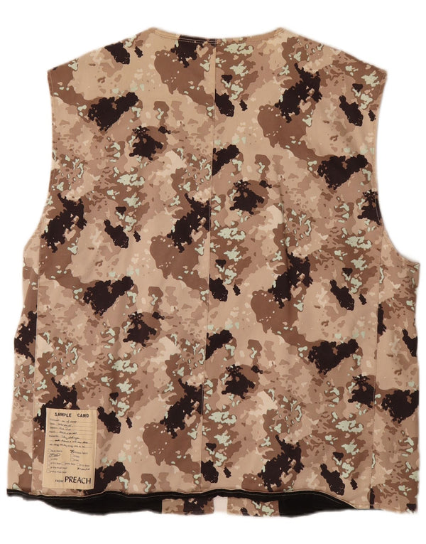 Gilet da uomo VINTAGE UK 40 grande cotone mimetico beige