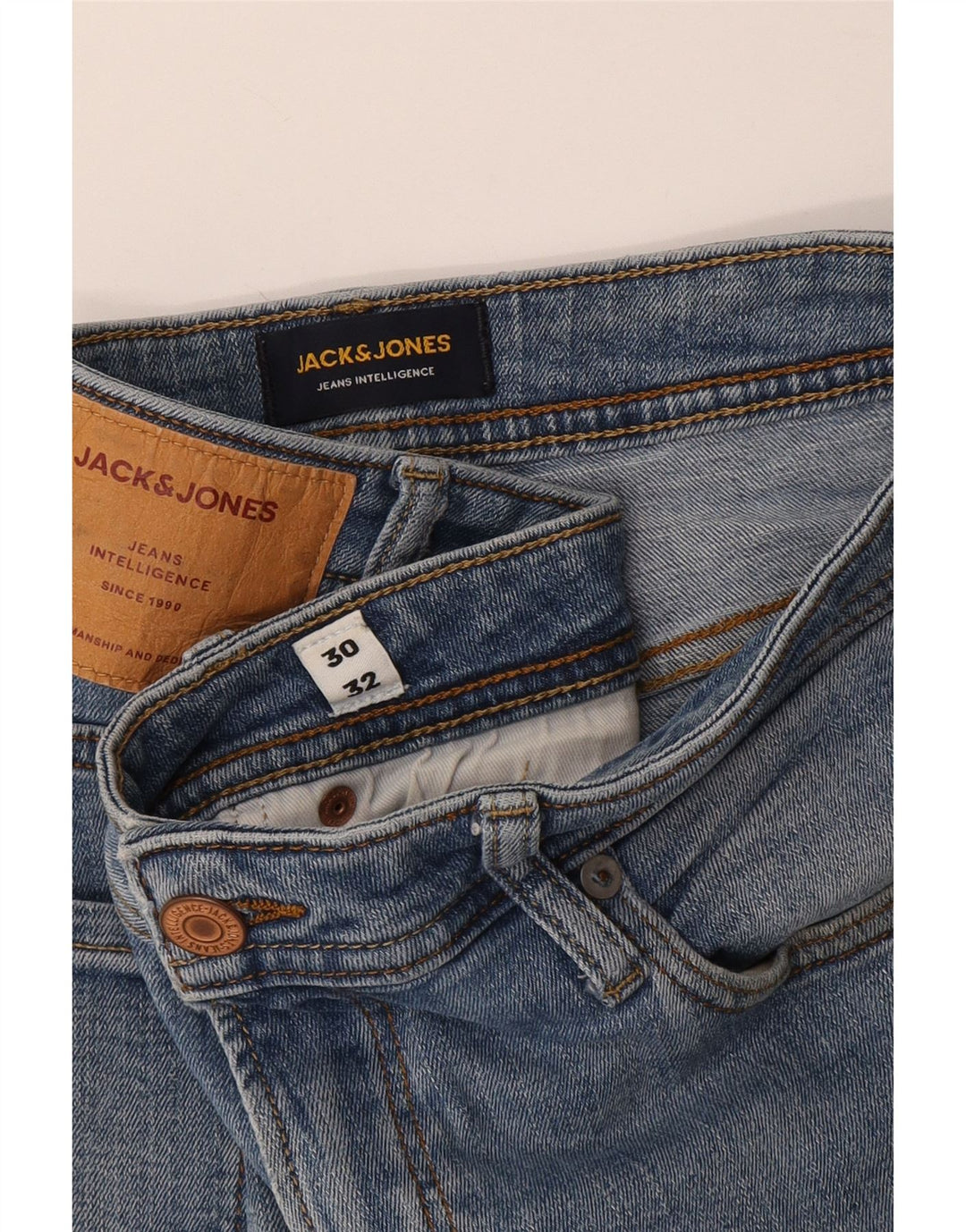 Jack & Jones Jeans skinny effetto consumato Liam da uomo W30 L32 Blu