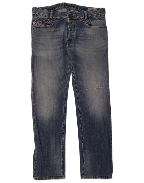 Jeans da uomo Diesel Lakop Regular Slim affusolati W34 L32 in cotone blu