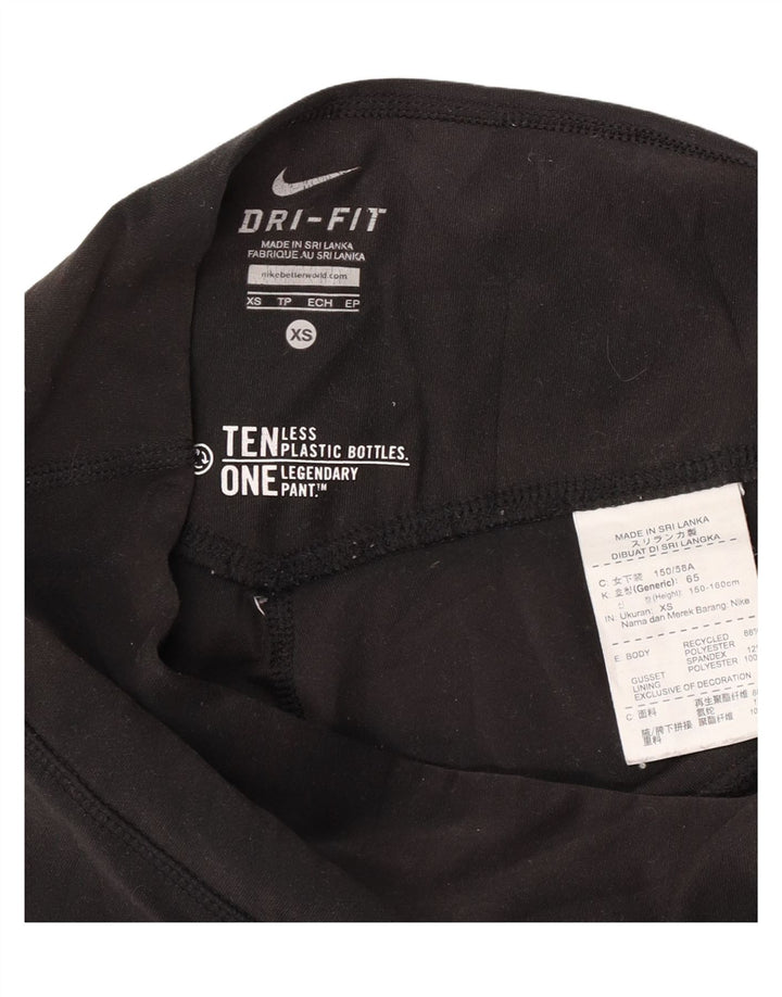 Leggings Nike Dri Fit Capri da donna UK 4 XS poliestere nero