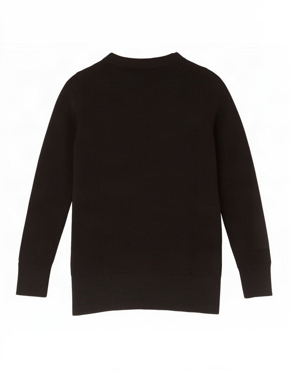 Maglione maglione girocollo da donna Cos UK 6 XS lana nera