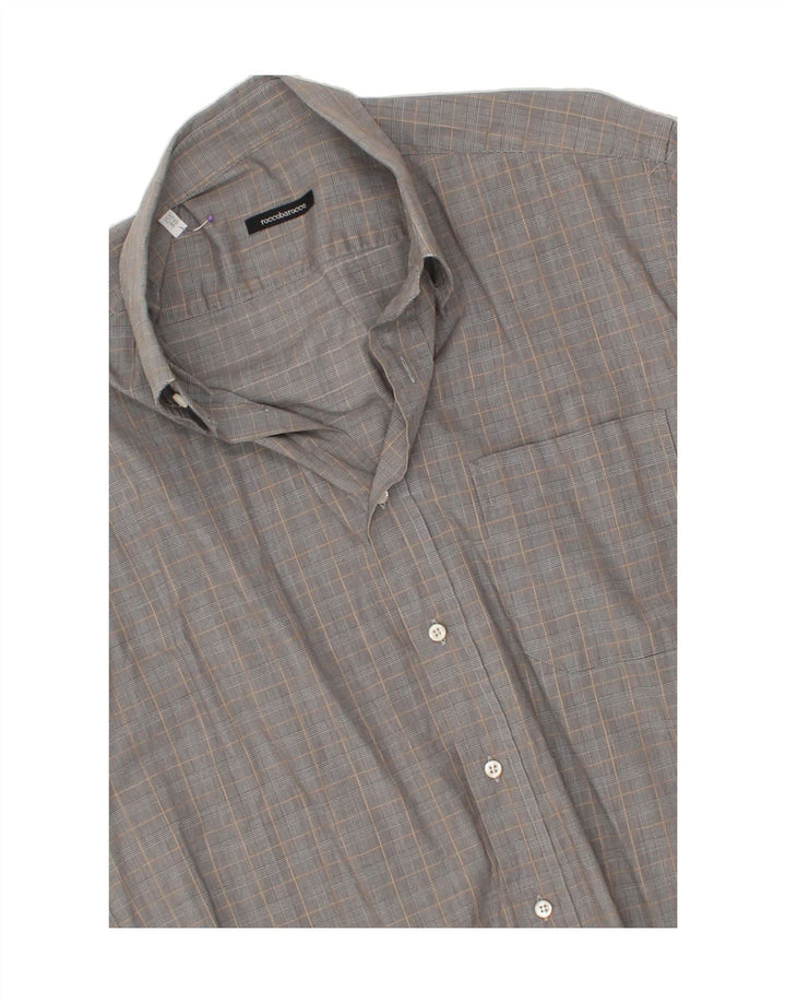 ROCCOBAROCCO Mens Shirt Size 15 3/4 40 Medium Grey Check Vintage Roccobarocco and Second-Hand Roccobarocco from Messina Hembry 