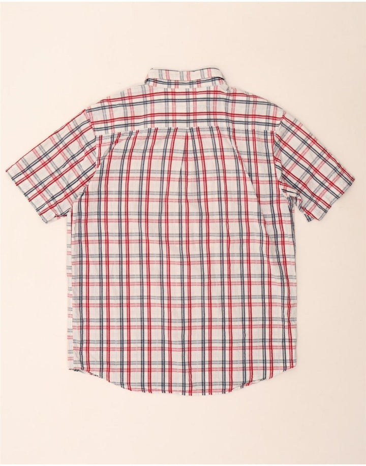 Camicia a maniche corte da uomo Wrangler grande cotone scozzese bianco