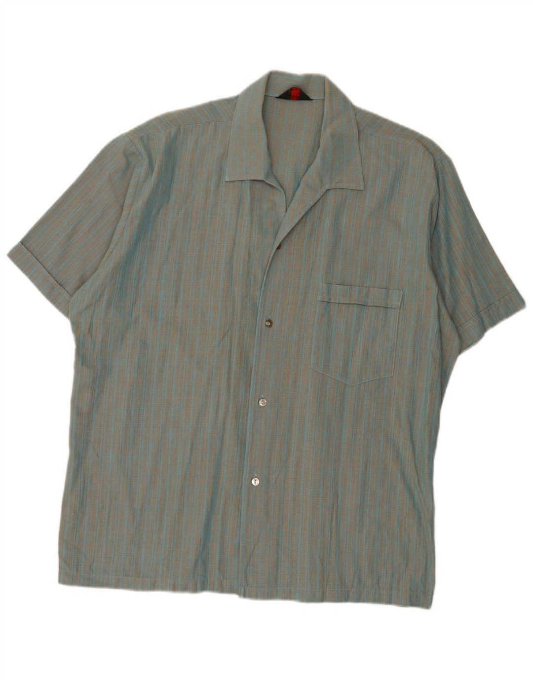 Camicia a maniche corte da uomo Van Heusen XL in cotone a quadri blu