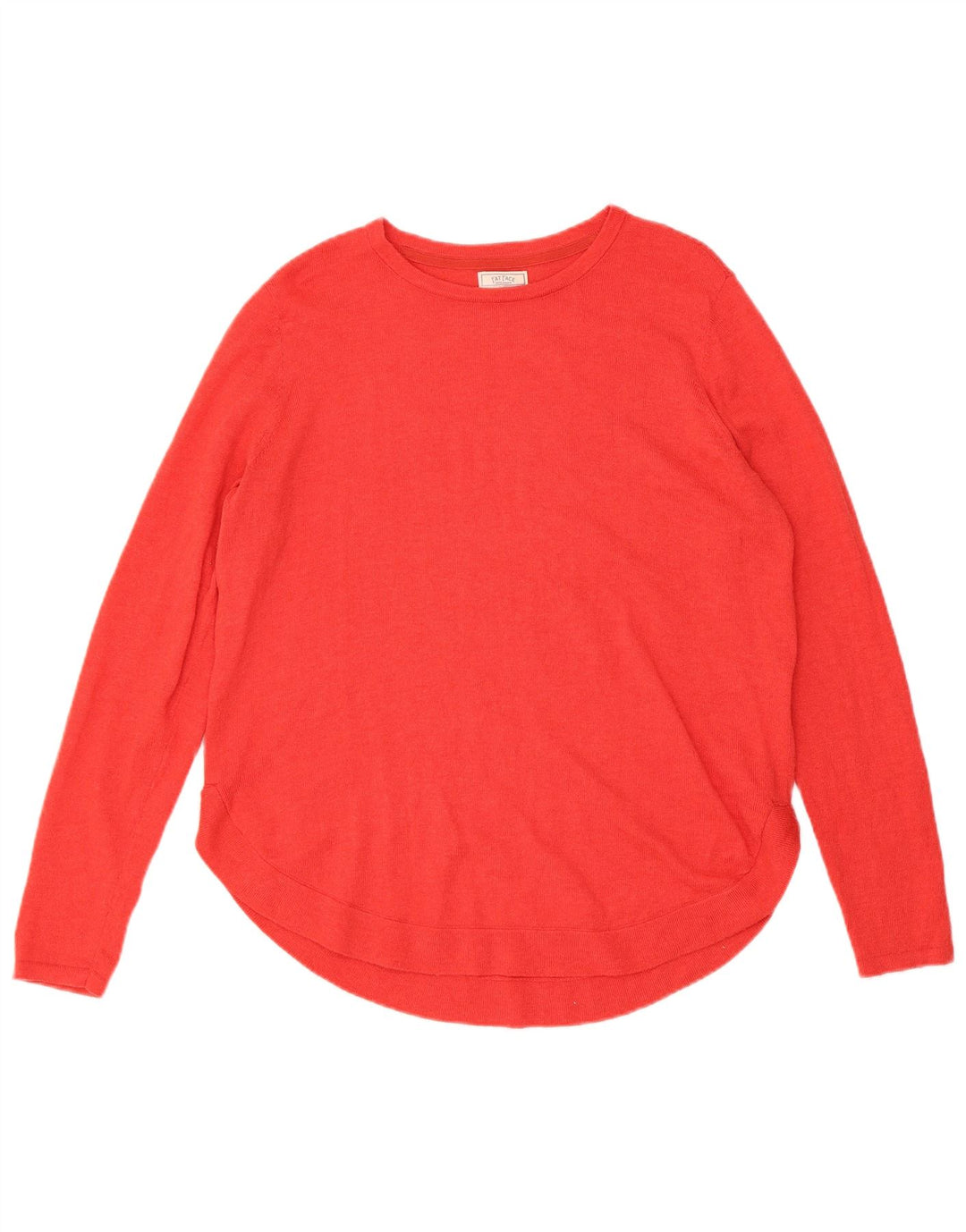 Maglione maglione con scollo a barca da donna Fat Face UK 14 Poliestere rosso medio