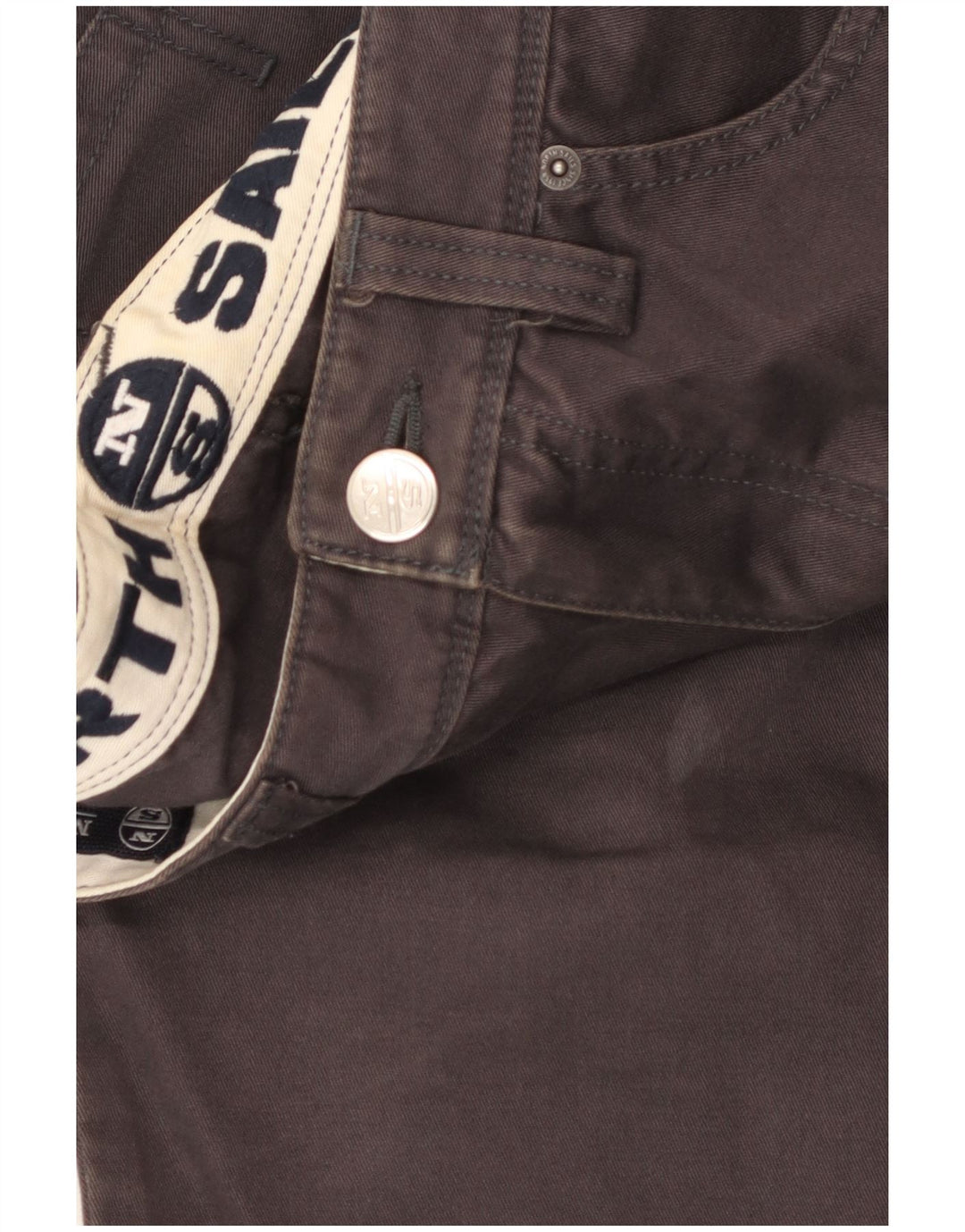 Pantaloni casual dritti da uomo NORTH SAILS W32 L34 in cotone grigio