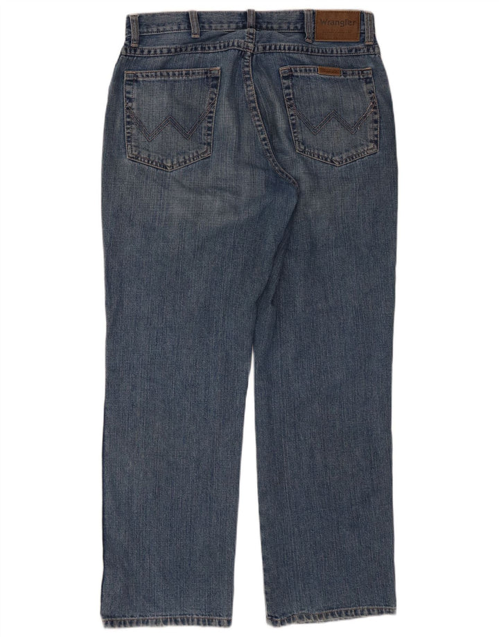 Jeans dritti da uomo Wrangler vestibilità regolare W34 L30 cotone blu