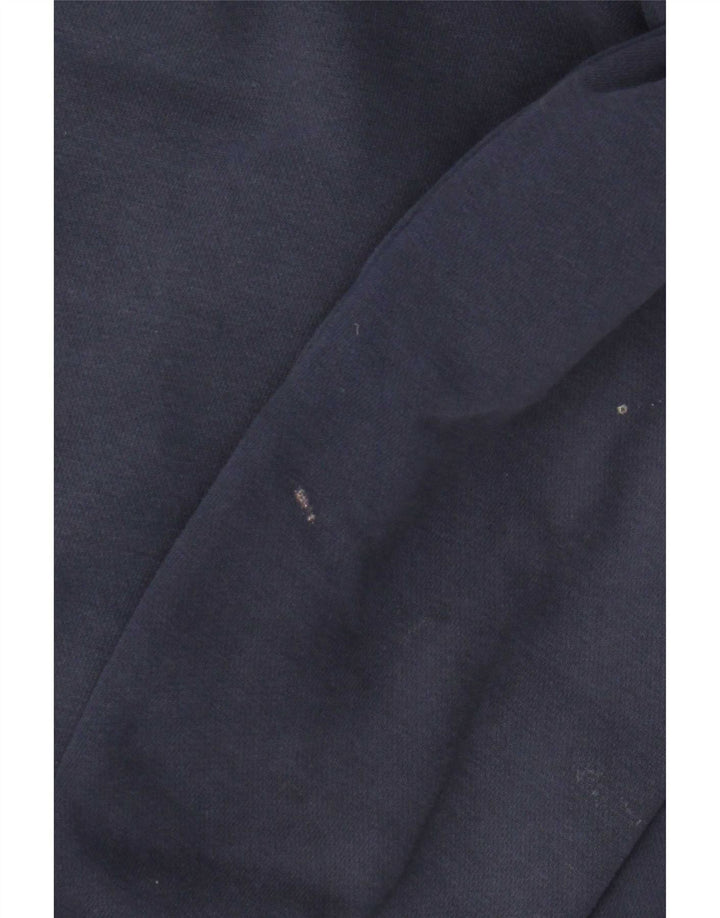 Felpa con cappuccio e zip Nike da uomo in cotone blu navy medio