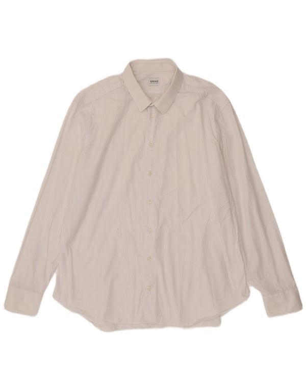 Camicia da uomo Armani Collezioni taglia 45 18 2XL bianca