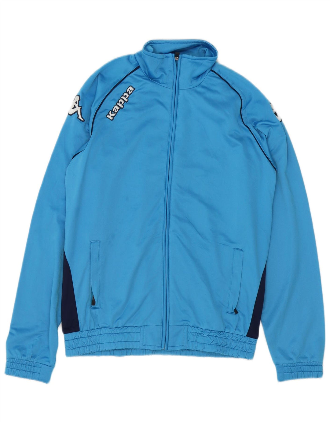 Giacca da tuta grafica Kappa da ragazzo 13-14 anni Blu Colourblock